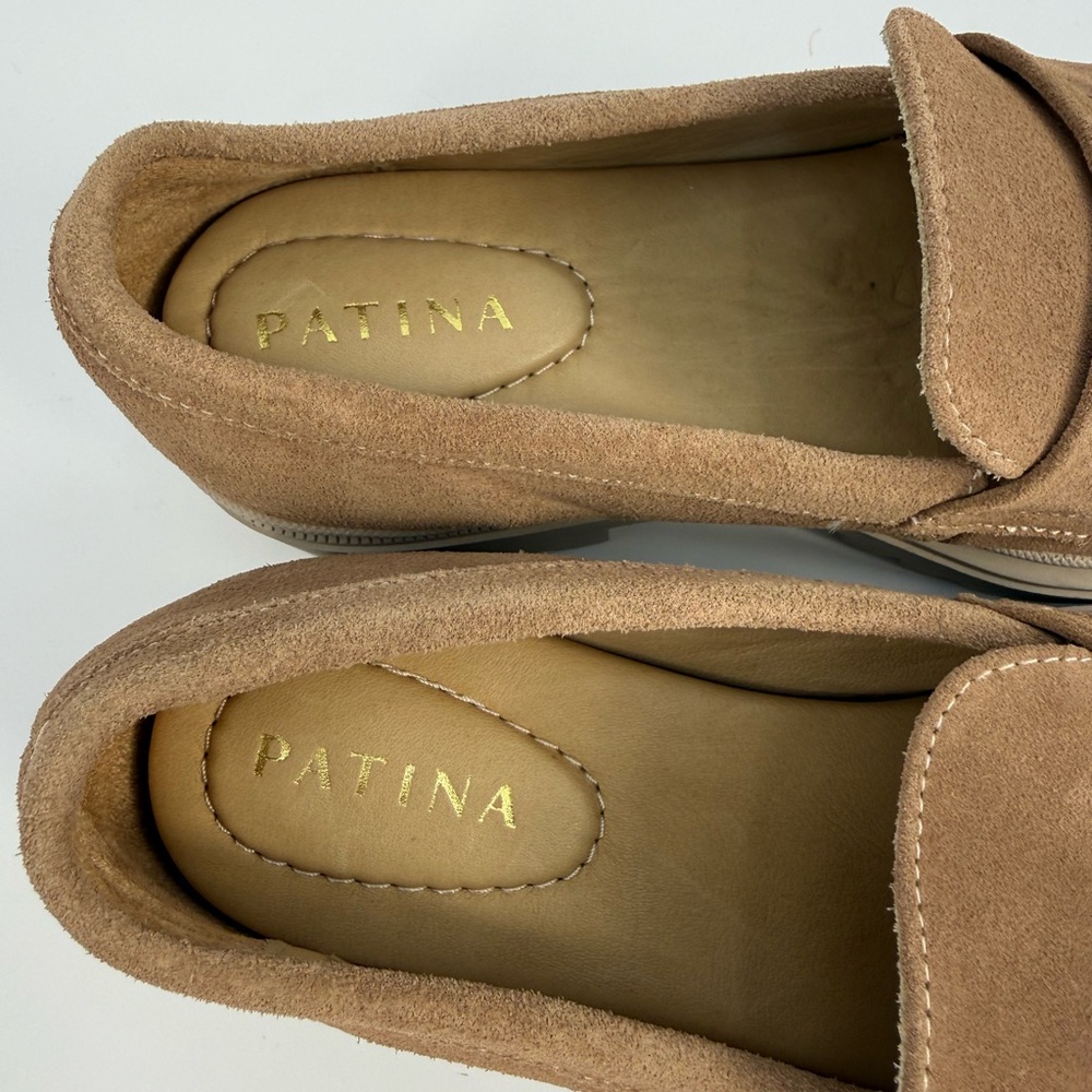 Patina Zoe Chunky Portland Leather Penny Loafers Chunky Lug Sole Slip-On Casual - Picture 5 of 16